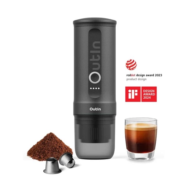 Outin Nano Portable Espresso Machine Space Gray